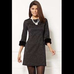 New York & Co Eva Mendes Fur Cuff Dress
